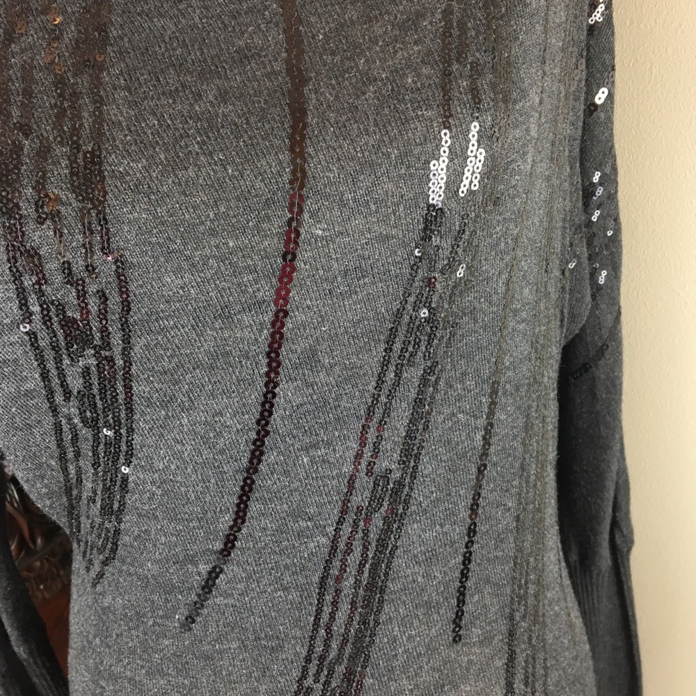 Buffalo Gray L/S Sequined Sweater. Size SP. - Picture 2 of 6